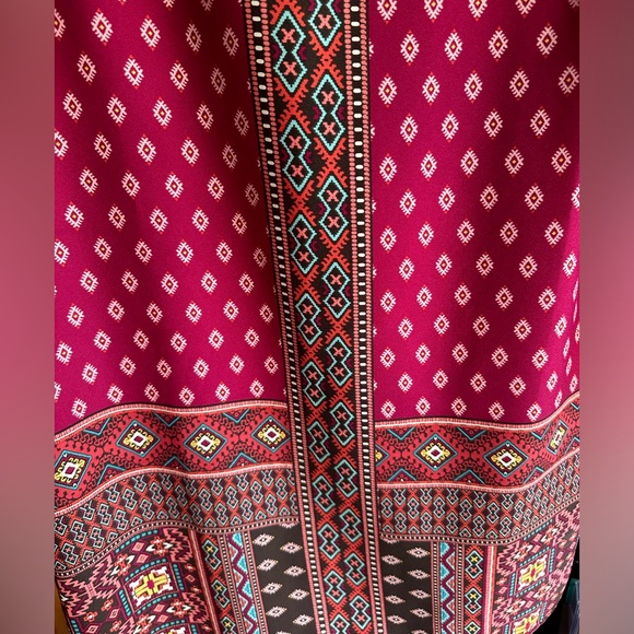 LOFT XXSP Diamond Mosaic 3/4 Sleeve Dress - Picture 7 of 10